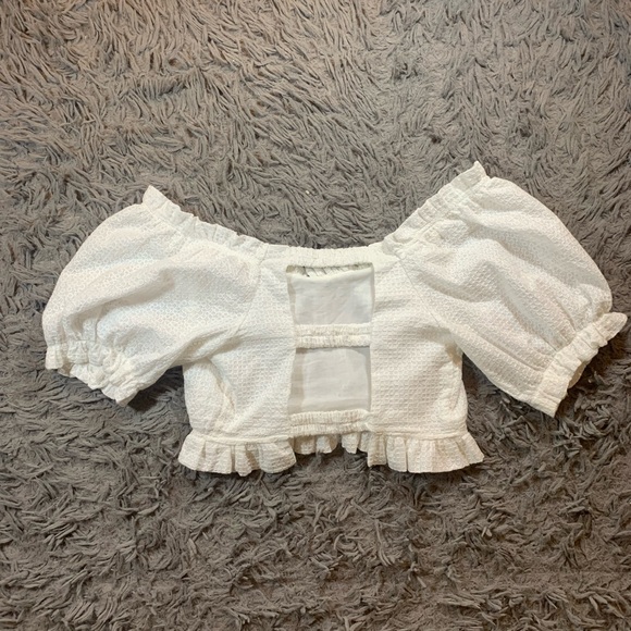 NWT Peixoto white Quinn Crop Top (sz S) & Aurora Mini Skirt (sz M) set - Picture 9 of 10